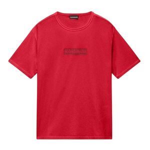 Napapijri Childrens/Kids Box Logo T-Shirt / Red